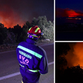 FOTO Teška noć na terenu u Zatonu: Vatrogasci i dalje gase, požar se vidi sve do Primoštena