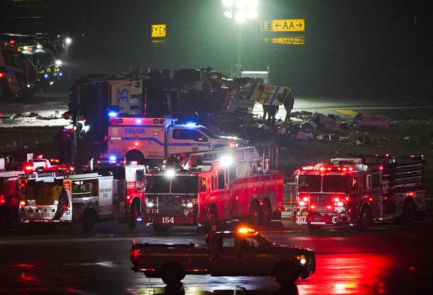 Air Canada Express jet collides with a ground vehicle at LaGuardia airport