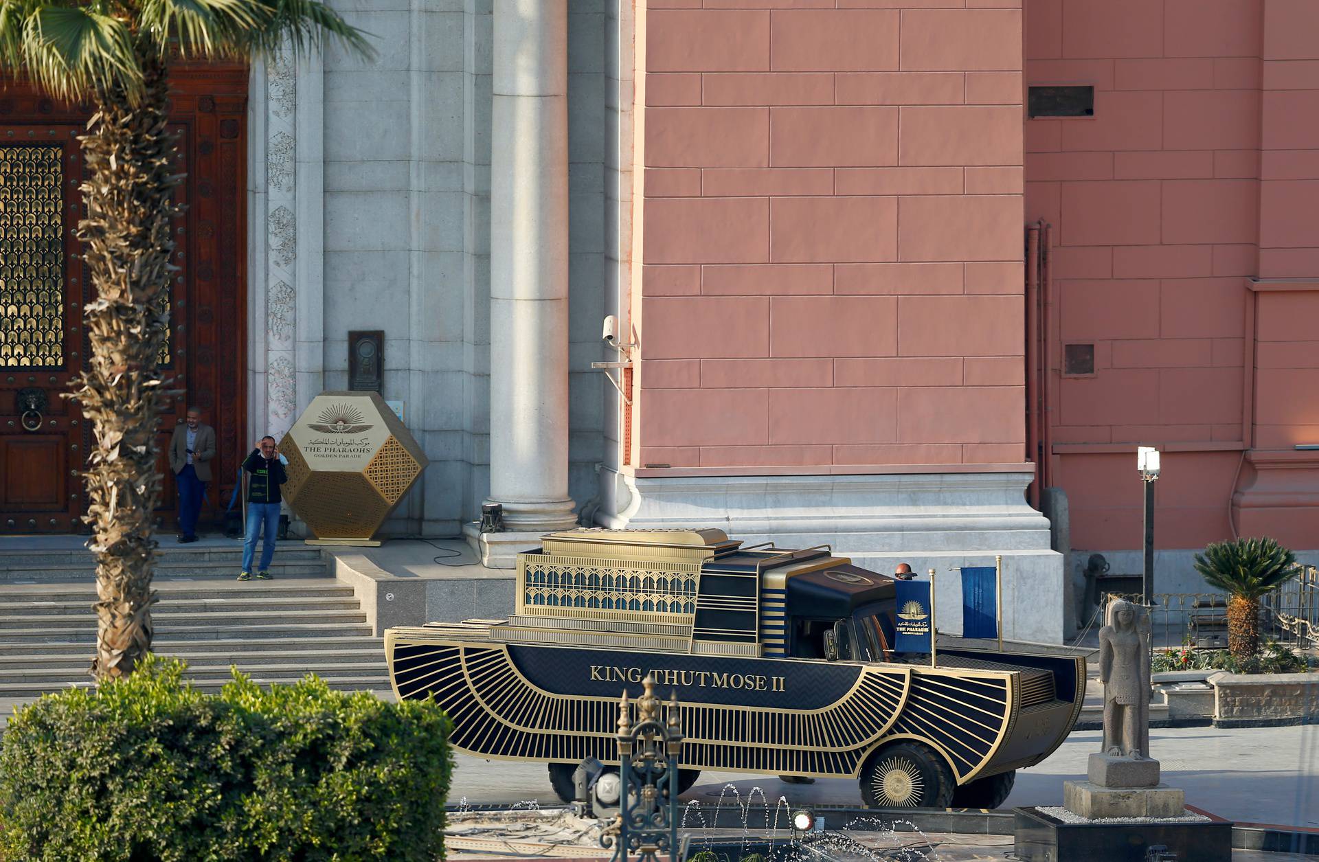 Transfer of mummies from the Egyptian Museum to the National Museum of Egyptian Civilization, in Cairo