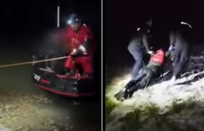 VIDEO HGSS i policija spasili iz vode migrante kod Okučana: Koristili su užad, čamce...