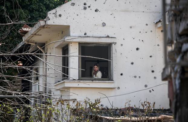 Aftermath of projectile barrages from Iran-backed Hezbollah in Lebanon towards Israel, in central Israel