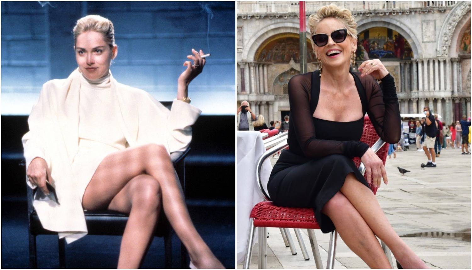 Baš kao u 'Sirovim strastima': Sharon Stone zablistala u uskoj crnoj haljini u centru Venecije