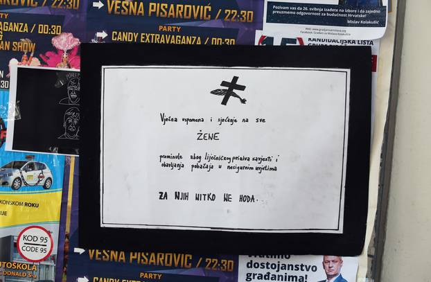 Zadar: UoÄi Hoda za Å¾ivot osvanule osmrtnice