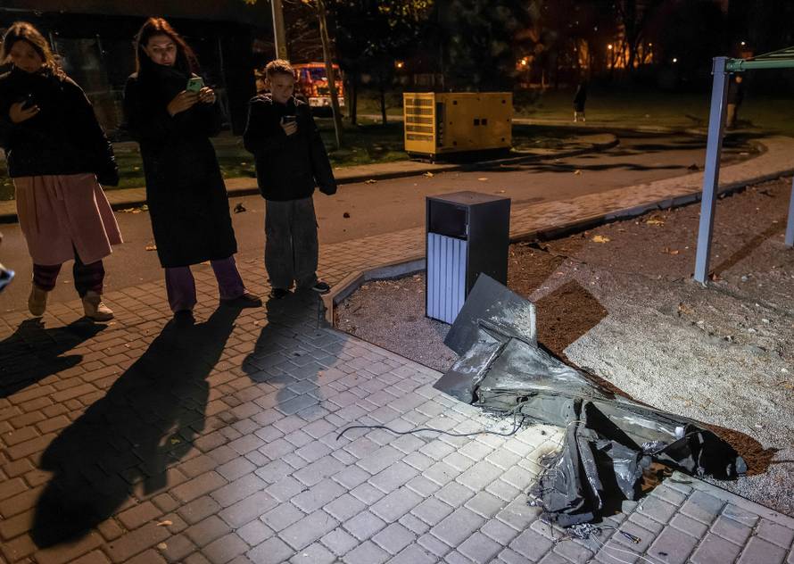 Russian missile and drone strike in Kyiv