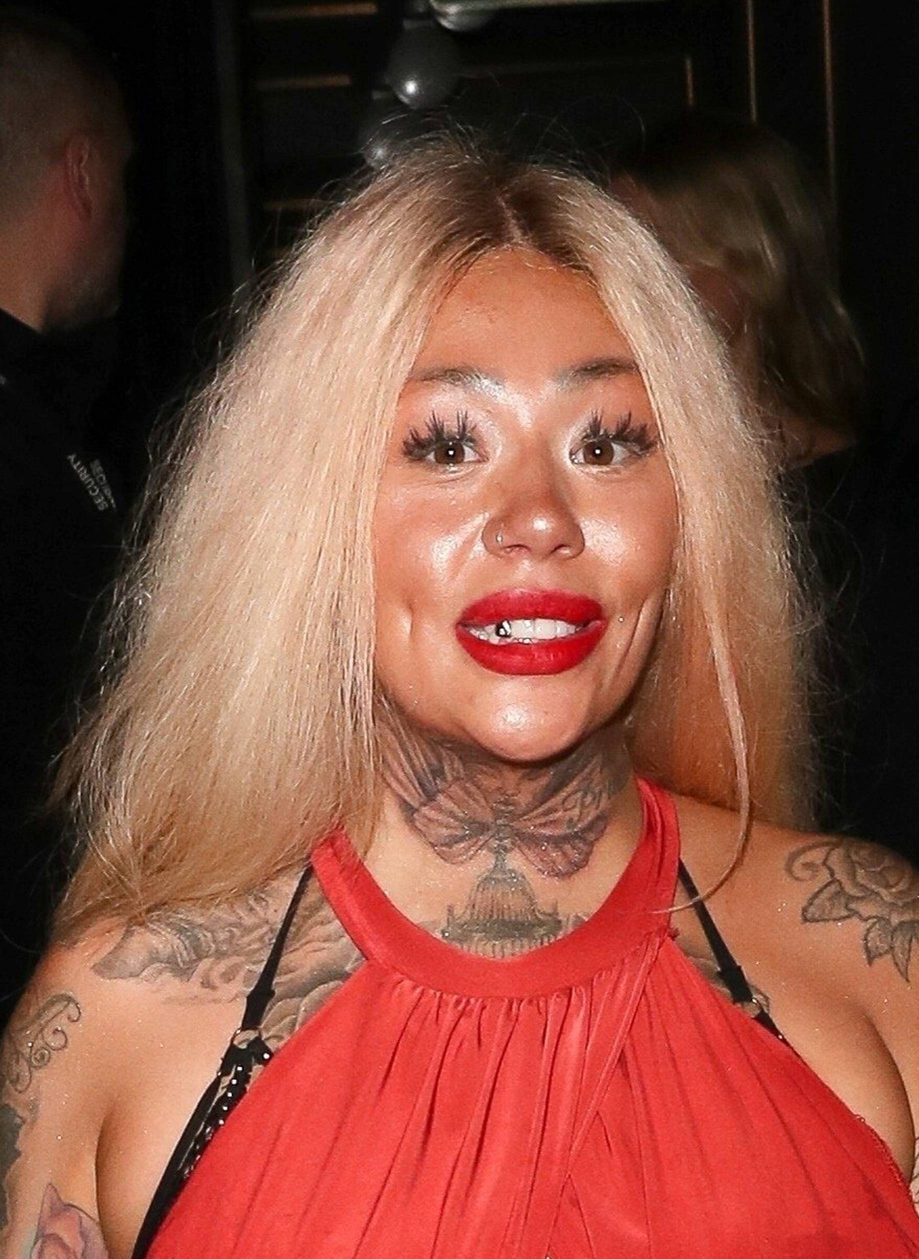 Mutya Buena is barely recognisable arriving at Moschino Party in Mayfair