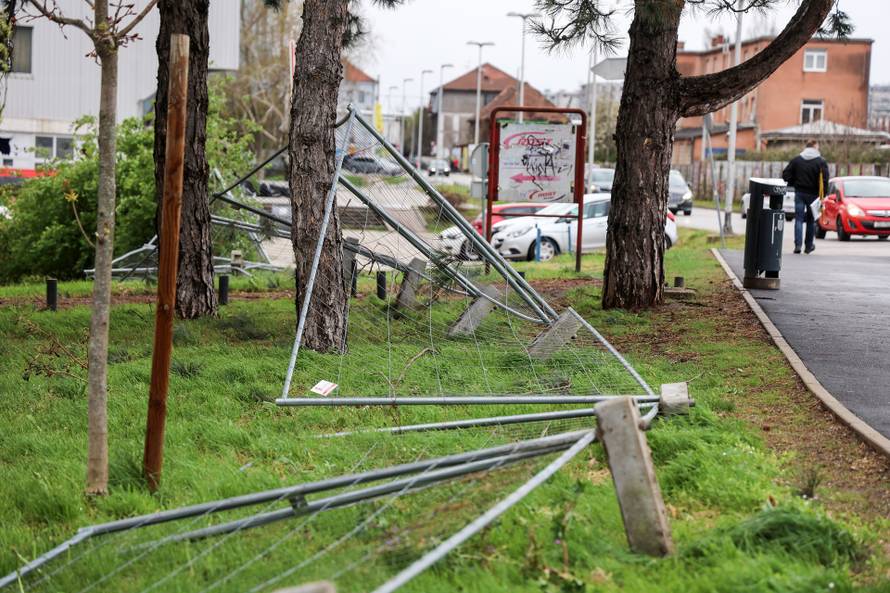 Zagreb: Dom sportova koji se obnavlja oštećen u snažnom nevremenu