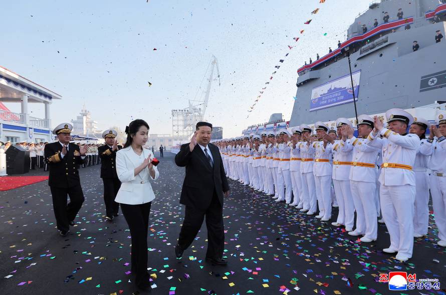 North Korea's Kim attends ceremony for launching new 5,000-tonne warship