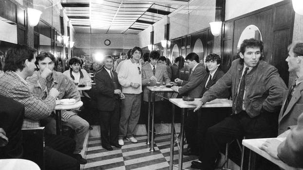 Zagreb: Hrvatska reprezentacija uoči prijateljske utakmice protiv SAD-a, 17.10.1990.