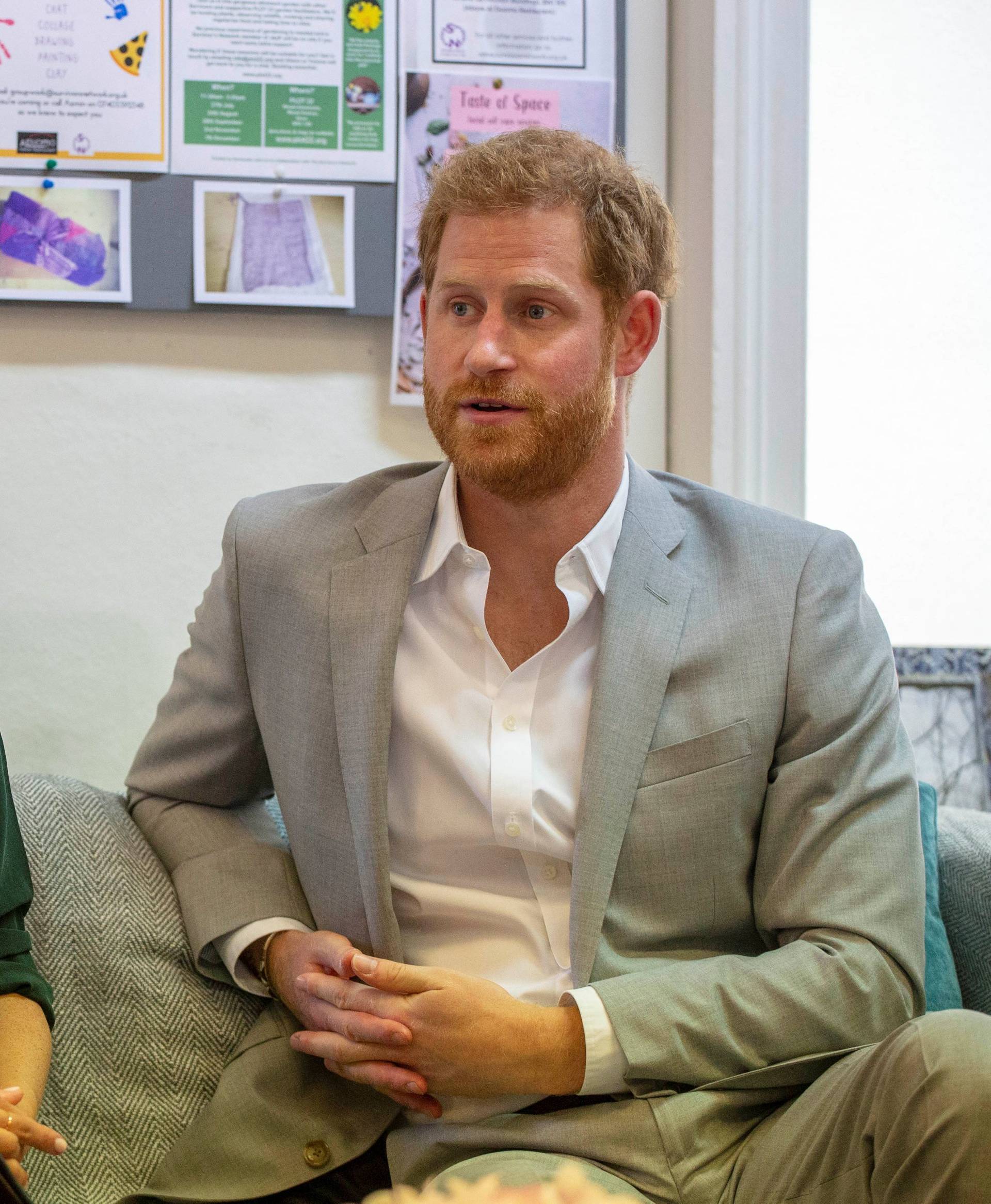 Britain's Prince Harry and Meghan, Duchess of Sussex vist Survivors' Network in Brighton
