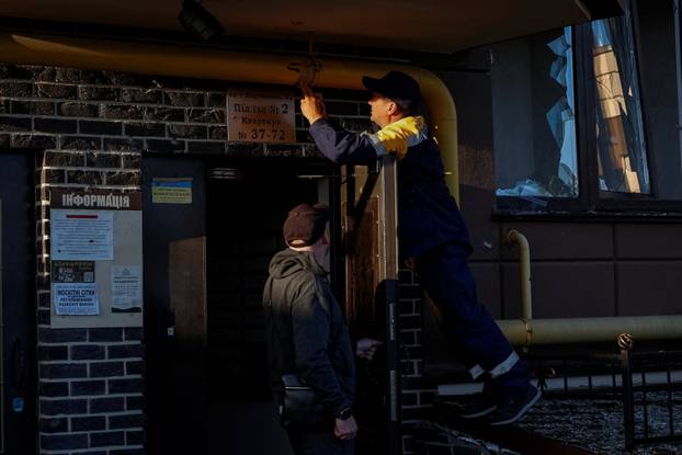 Aftermath of a Russian missile and drone attack in Kyiv