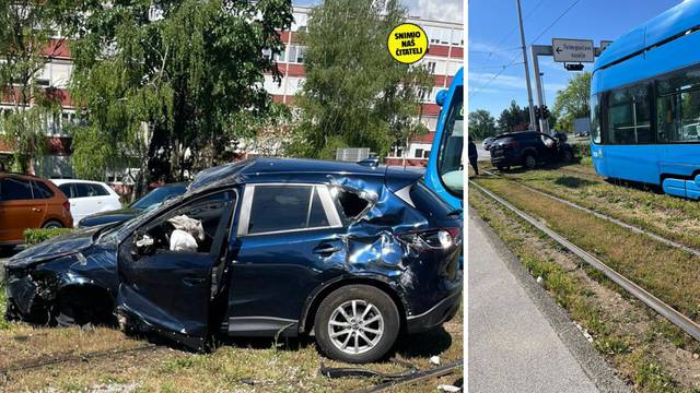 VIDEO Krš i lom u Zagrebu: Tri auta se sudarila. Stoje tramvaji na Držićevoj. Dvoje ozlijeđenih