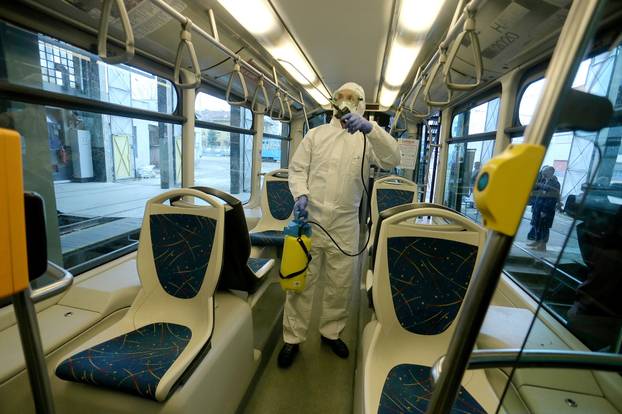 Zagreb: ZET, demonstracija dezinfekcije tramvaja