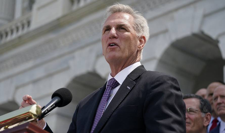 Republican members of Congress speak about debt ceiling negotiations in Washington