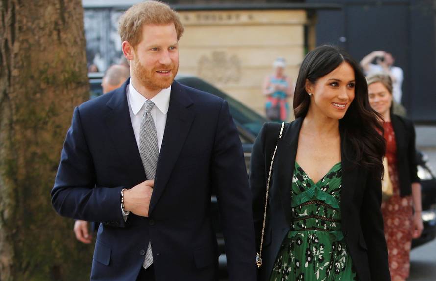 Britain's Prince Harry and Meghan Markle arrive to attend a reception celebrating the forthcoming Invictus Games Sydney 2018, hosted by Malcolm Turnbull, Prime Minister of Australia, and his wife Lucy Turnbull, at Australia House in London