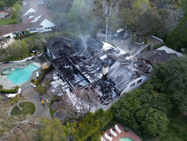 *EXCLUSIVE* Cara Delevingne's $7 million dollar Hollywood Hills home is severely damaged by a fire as the troubled British model just starts to get her life back on track