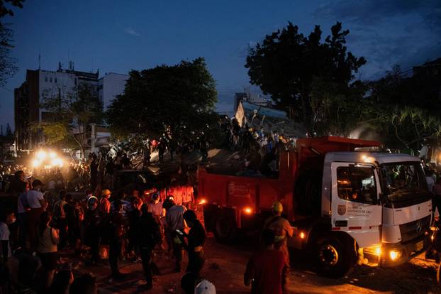 Aftermath of Colombia earthquake, in Cali