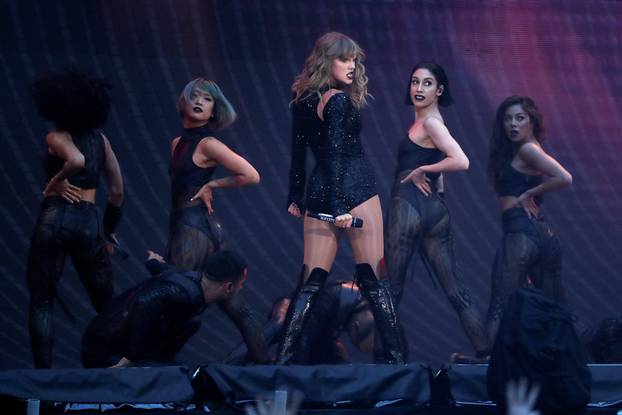 FILE PHOTO: Singer Taylor Swift performs during her reputation stadium Tour at Wembley Stadium in London