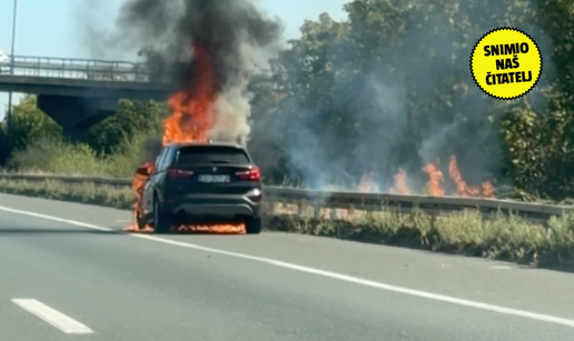 VIDEO Buktinja na ZG obilaznici: Gori BMW, kolona  je duga 6 km!