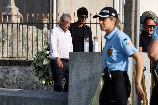 Funeral of Liverpool's Portuguese soccer player Diogo Jota and his brother Andre Silva, who died in a car crash near Zamora, Spain