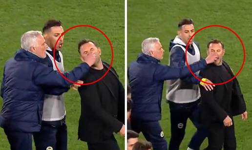 VIDEO Kaos u Turskoj! Mourinho uhvatio suparničkog trenera za nos, on pao kao pokošen...