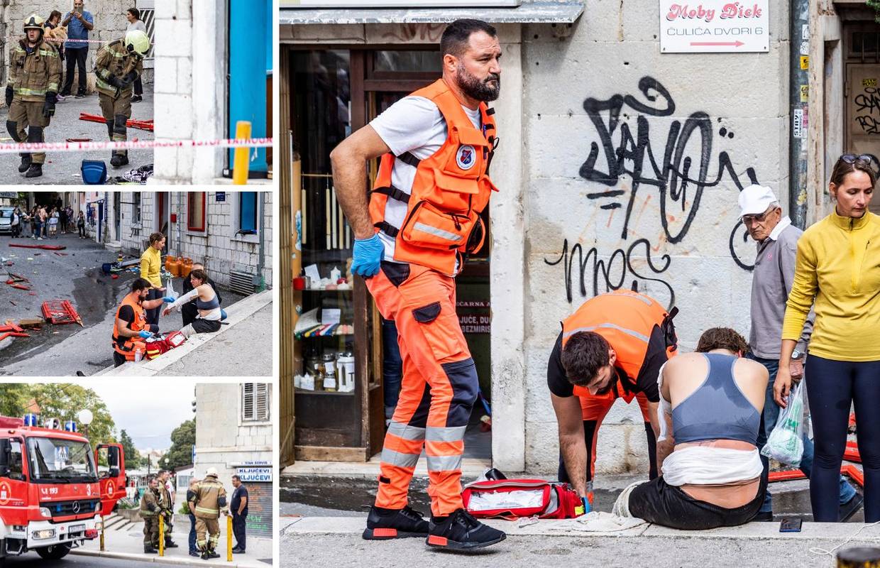 VIDEO Prizori užasa s mjesta eksplozije u Splitu: Eksplodirala plinska boca, dvoje ozlijeđenih