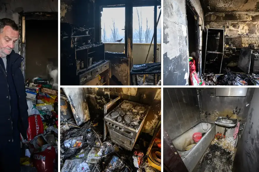 Požar mu progutao kuhinju i hodnik: 'Bio sam u sobi, susjeda je krenula kucati po vratima..'