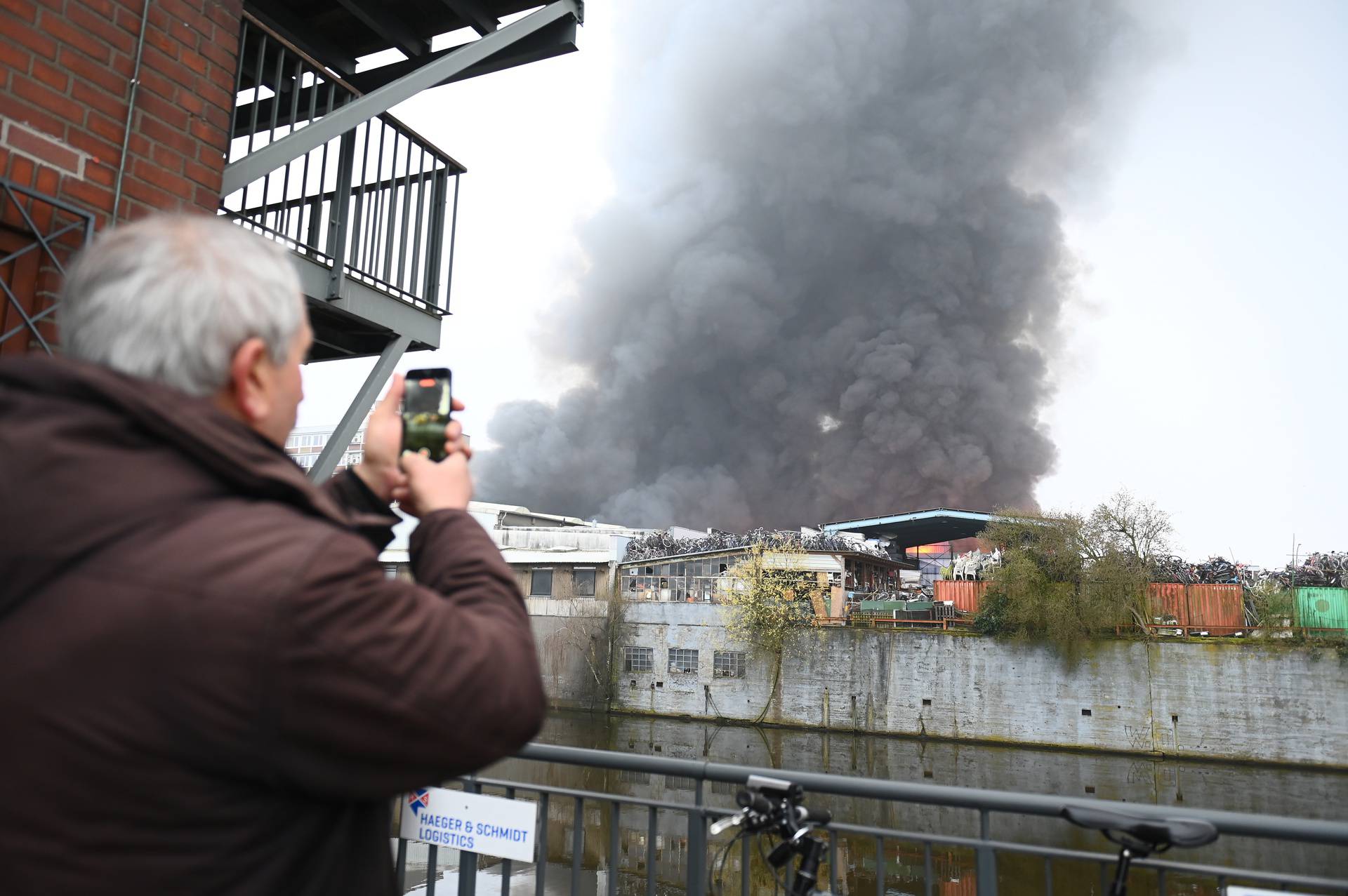 Major fire in Hamburg