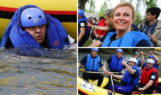 FOTO Sjećate se Čobankovića i njegove avanture na raftingu? Tu su i Kolinda, Kalmeta, Kirin