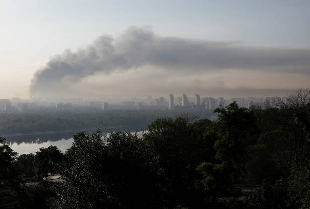 Aftermath of Russian drone and missile attacks in Kyiv