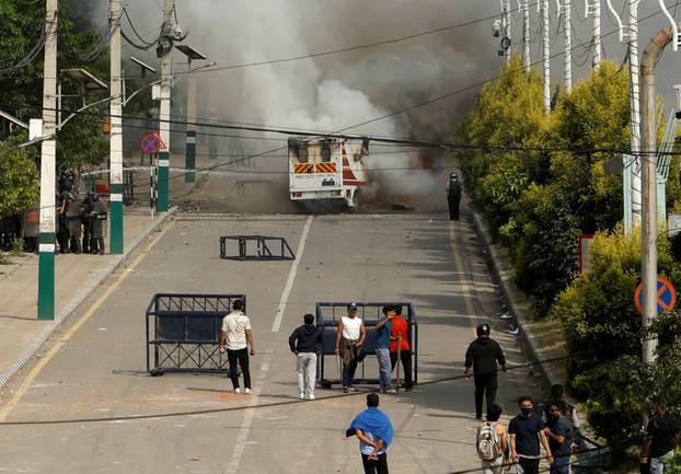 Protest against corruption and the government’s decision to block several social media platforms, in Kathmandu