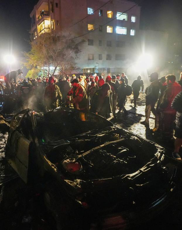 Aftermath of an Israeli strike in Beirut