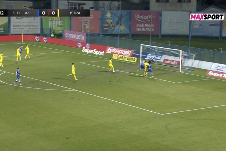 Gol na utakmici Slaven Belupo - Istra