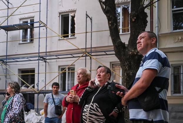 Russian drone and missile strike in Lviv