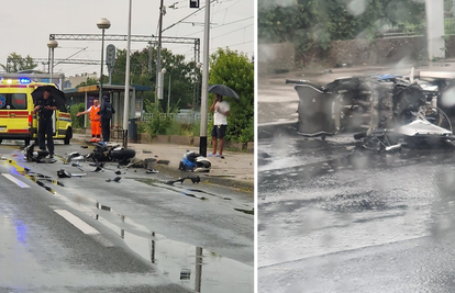 Zagreb: Sudarili se motocikl i auto, troje ljudi je u bolnici