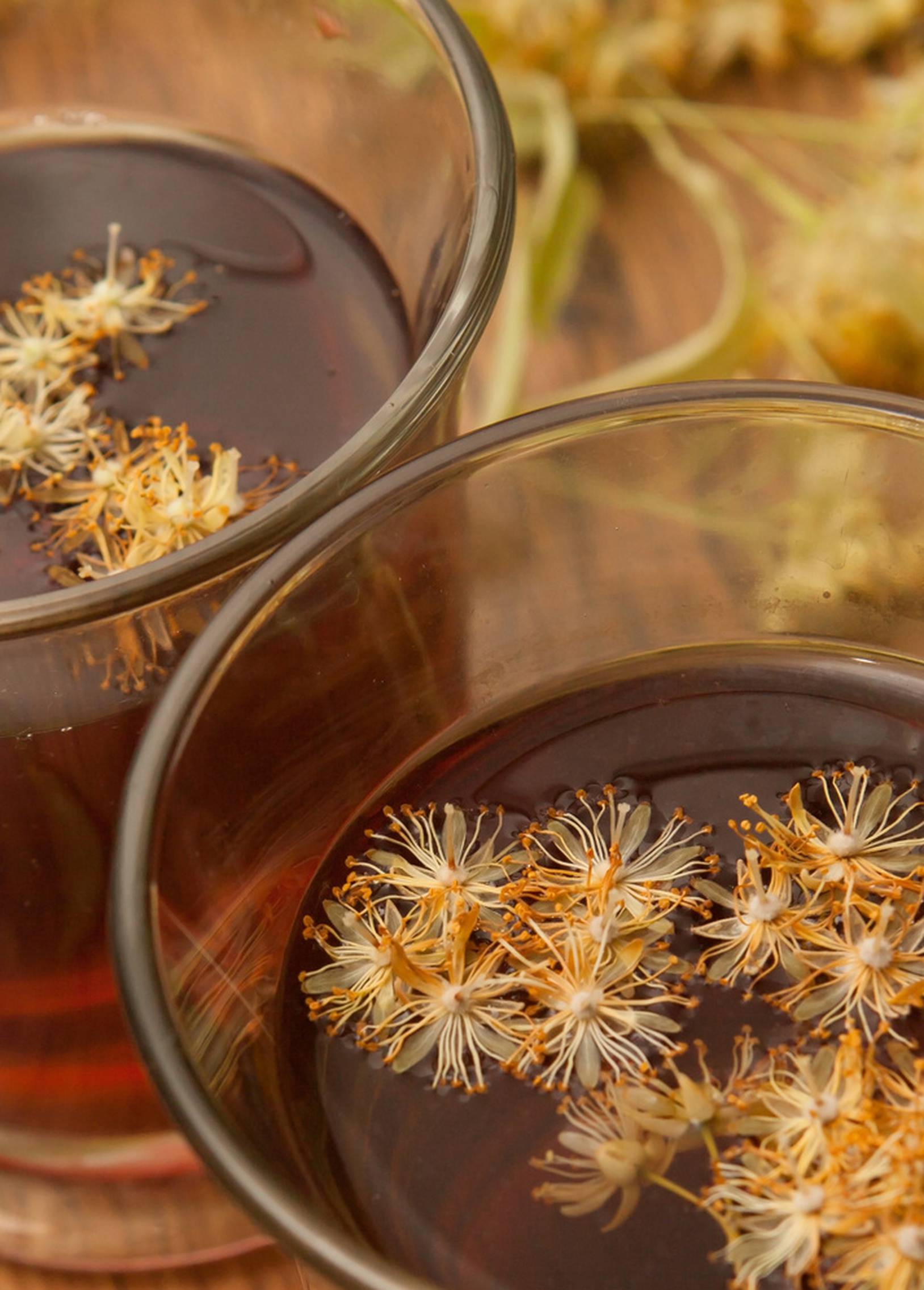 hot tea of linden flowers