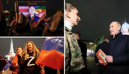FOTO Razdragana masa ljudi na Crvenom trgu slavila Putina i aneksiju ukrajinskih teritorija