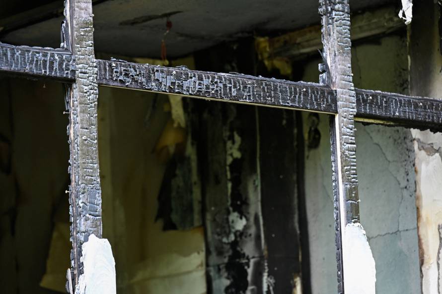 Aftermath of a fire at Marienkrankenhaus hospital in Hamburg