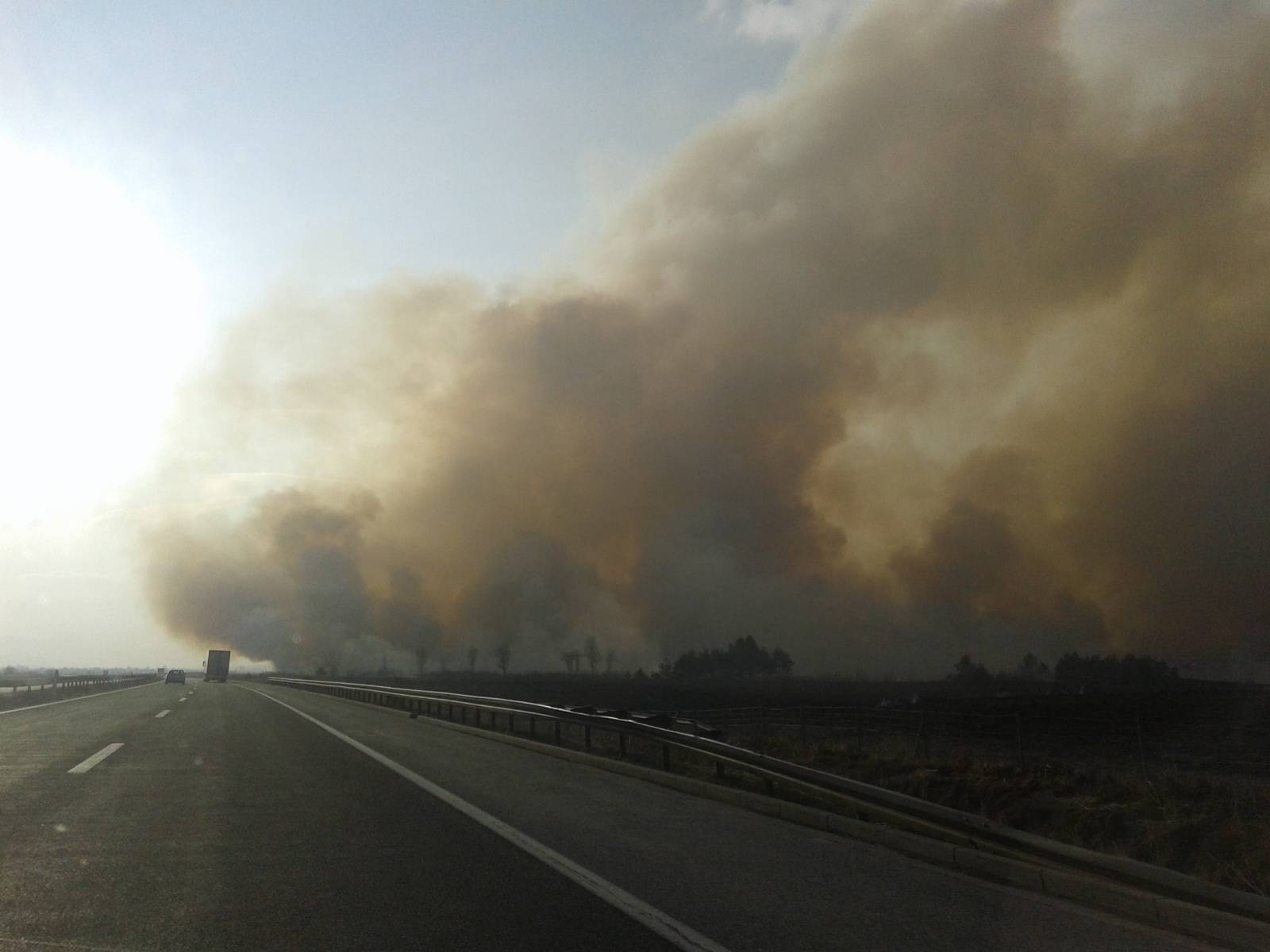 Autocesta A1  u gustom dimu: Zatvorili promet zbog požara