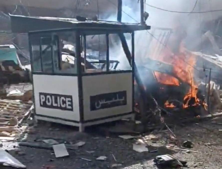 Aftermath of strike in Tehran