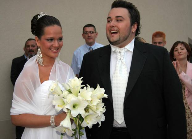 ARHIVA - 2005. Jacques Houdek i supruga Brigita slave 20. godišnjicu braka