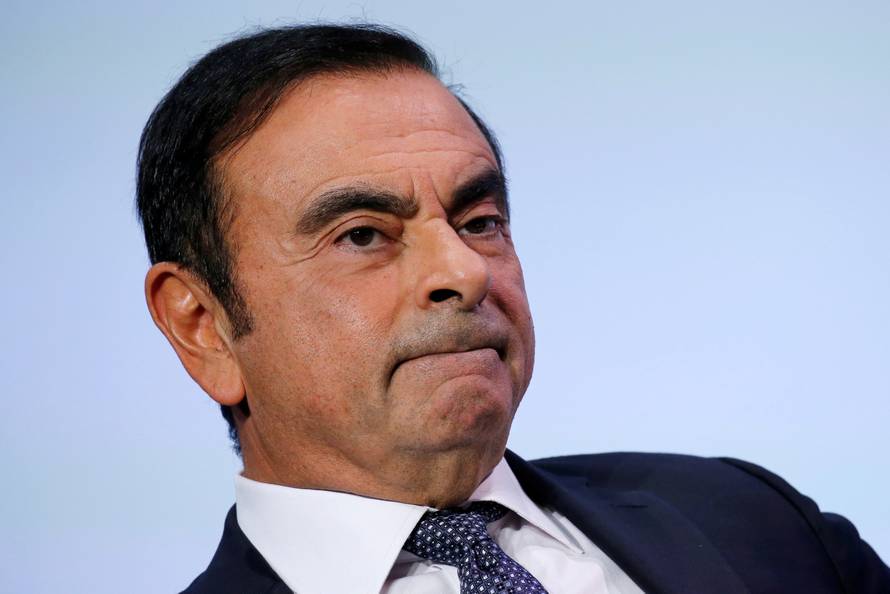 FILE PHOTO: Carlos Ghosn, chairman and CEO of the Renault-Nissan-Mitsubishi Alliance, attends the Tomorrow In Motion event on the eve of press day at the Paris Auto Show, in Paris