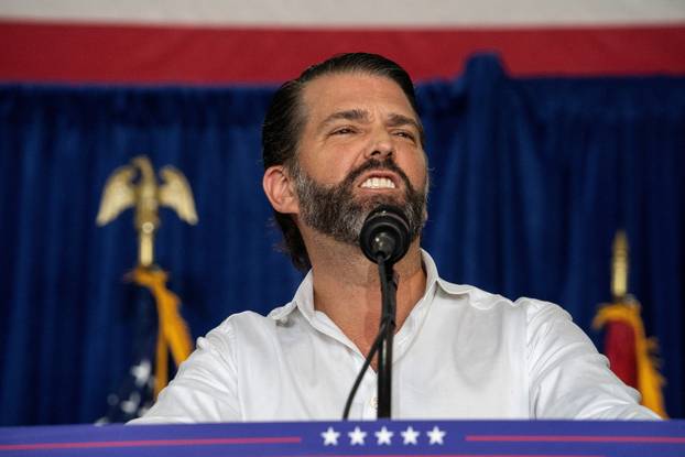 Republican U.S. vice presidential nominee Senator JD Vance speaks in Scottsdale