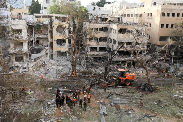 Aftermath of missile attack from Iran on Israel