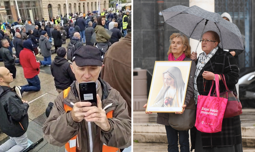 Kleče, mole, snimaju... Muška molitva na trgovima diljem Hrvatske, stigli i prosvjednici