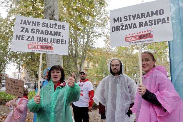 Zagreb: Prosvjed UGP-a i SMOi-ja protiv povećanja poreznog opterećenja
