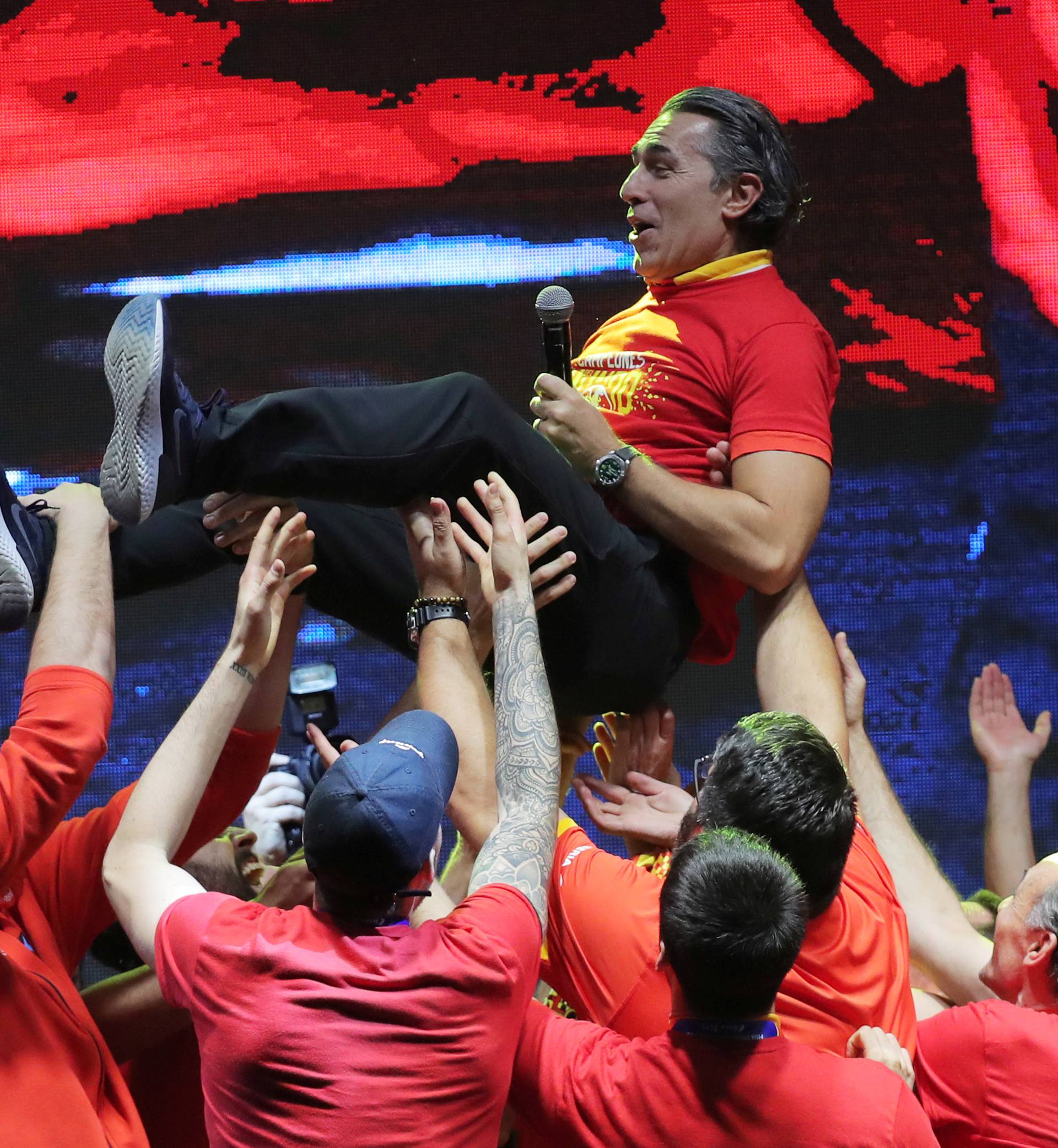 Spain celebrate their Basketball World Cup Win in Madrid