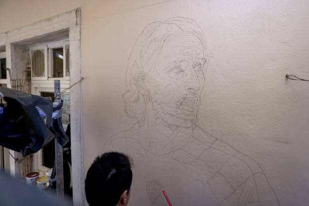 Zadar: Počela izrada murala s likom Luke Modrića