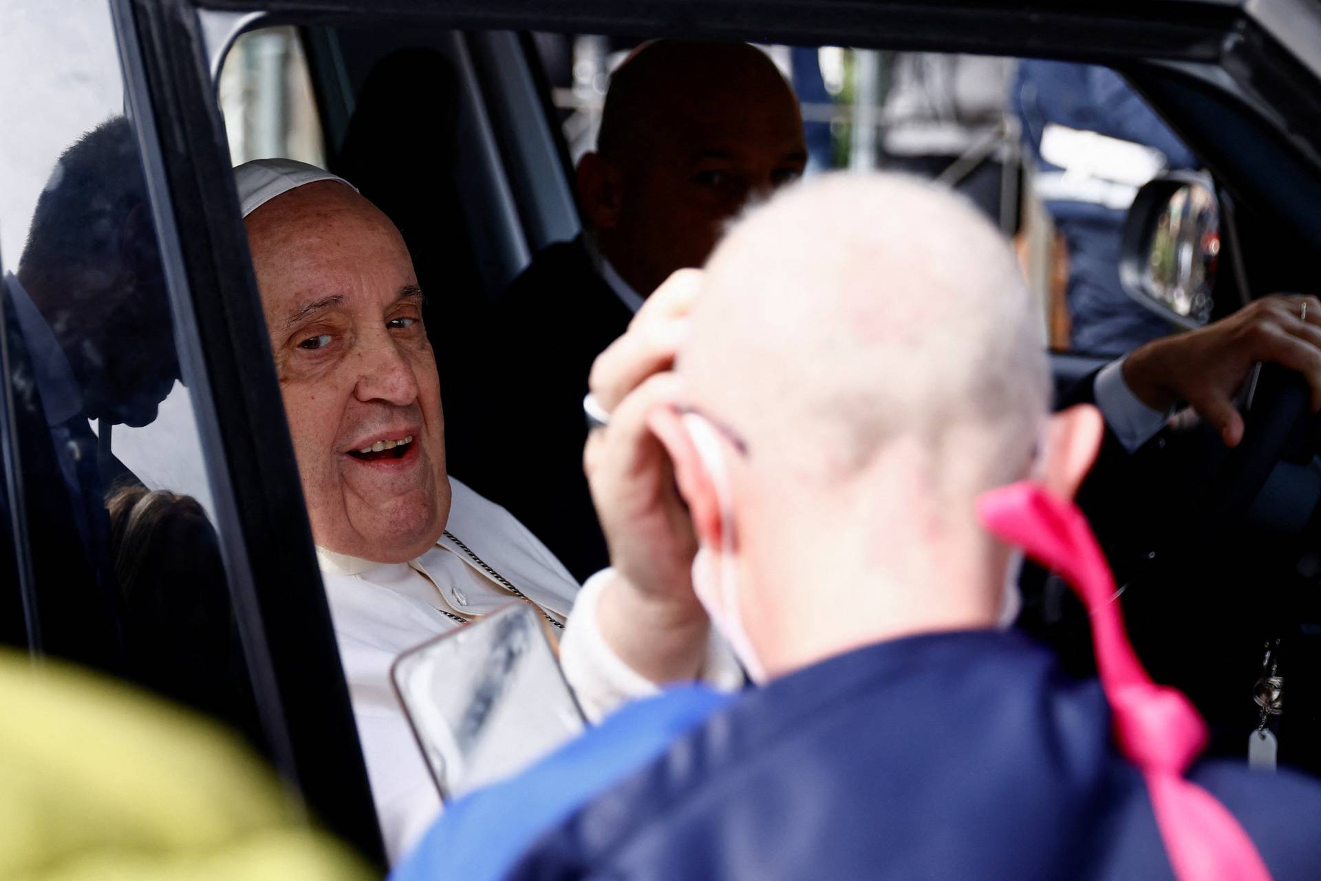 Pope Francis leaves Rome's Gemelli hospital