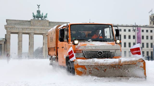 Heavy snowfall in Germany