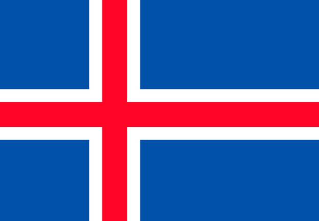 Flag of Iceland. Symbol of Independence Day, souvenir soccer gam